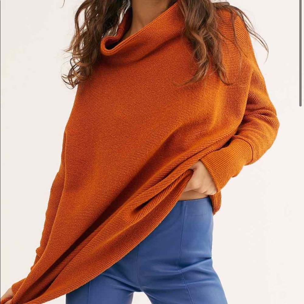Free People Orange Ottoman Sweater